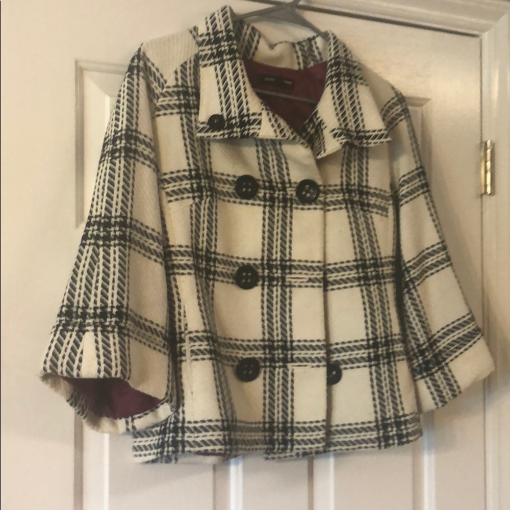 Express design studio black/white short jacket